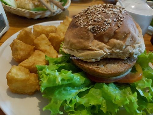 Burger  at Aum in Chiang Mai