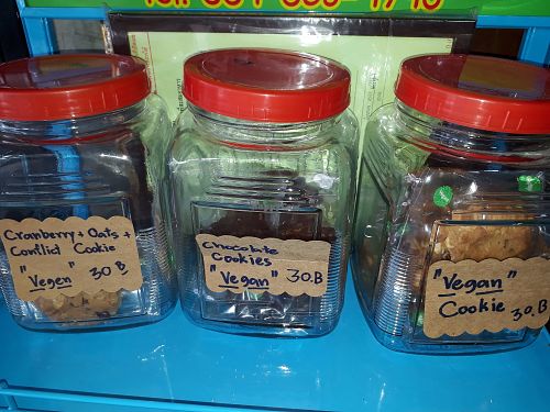 Vegan cookies! at Aum in Chiang Mai
