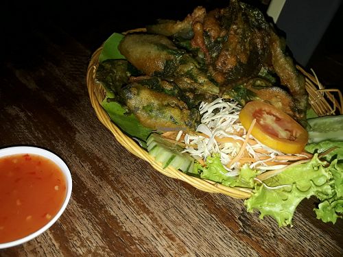 Herbal crispy at Aum in Chiang Mai