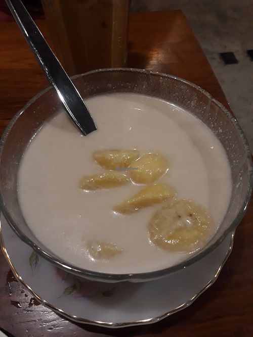Bananas in coconut milk at Aum in Chiang Mai