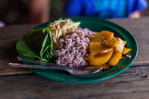 Buffet with two toppings at Vegetarian Thai Orchid in Chiang Mai