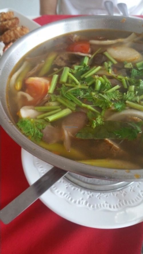 Tom Saab thai soup spice at Five Star J Restaurant in Pattaya