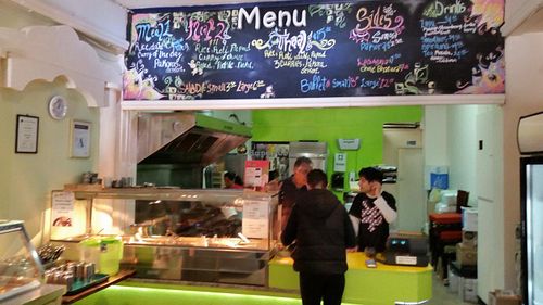 Inside Mukunda's, there are plenty of tables inside also and a couple outside. at Mukunda's Kitchen in Auckland