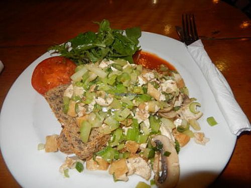 scrambled tofu meal at Raw Power Cafe in Auckland