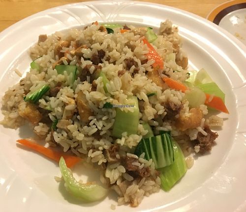 Hot plate fried rice  at Welcome Chinese Vegetarian Cafe in Christchurch
