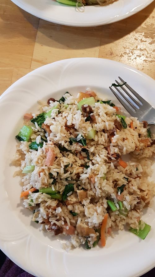 Chef's special fried rice at Welcome Chinese Vegetarian Cafe in Christchurch