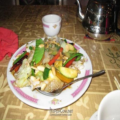 Vegetarian mock seafood veggies at Tian Ran in Mermaid Beach