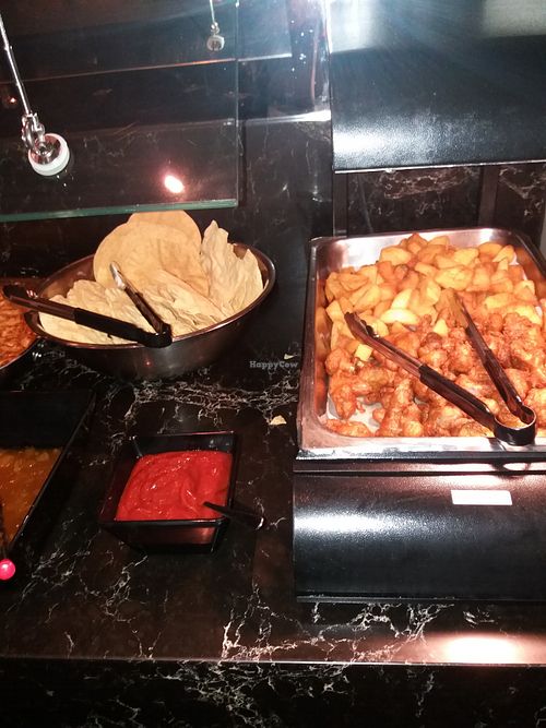 Fried thick chips and fried cauli at Govinda's in Darlinghurst