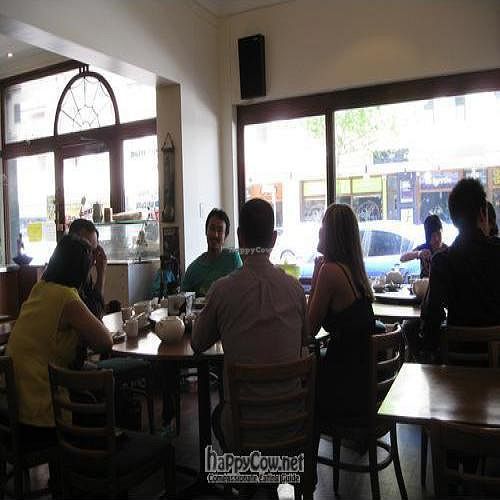 Inside restaurant at Green Gourmet in Newtown