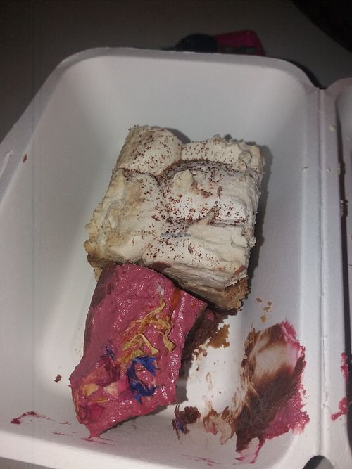 Tirimisu and raw raspberry cheese cake at Green Gourmet in Newtown