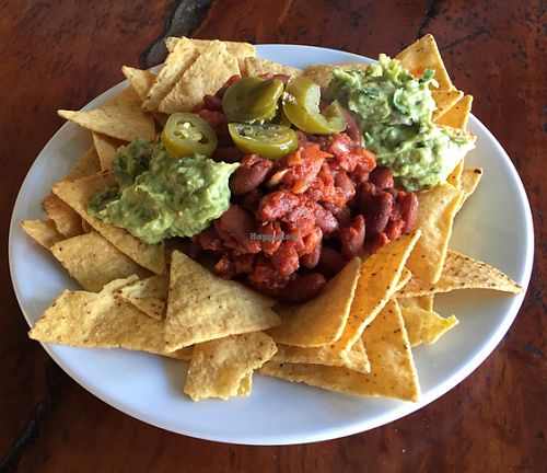 Vegan nachos  at Laurie's Vegetarian Take Away in Bondi