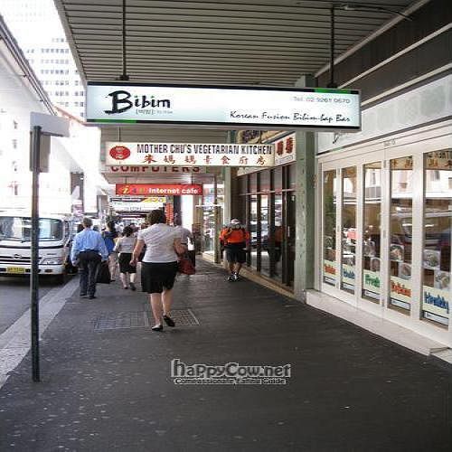 View from sidewalk at Mother Chu's Vegetarian Kitchen in Sydney