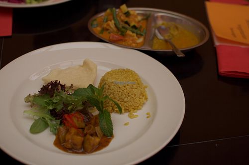Nonya Curry (both plates are part of the dish) at Shakahari in Carlton