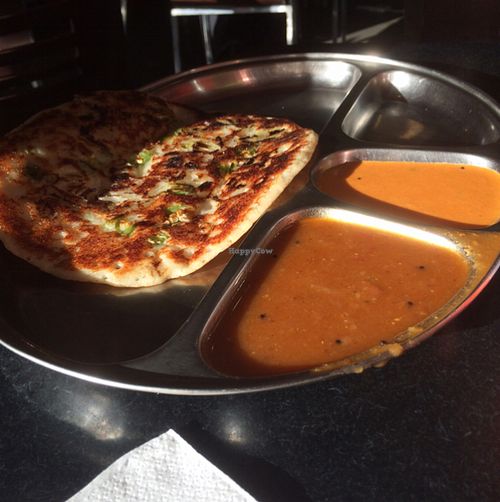 onion and chilli uttapam at Lakishmi Vilas Vegetarian Take Away in Dandenong