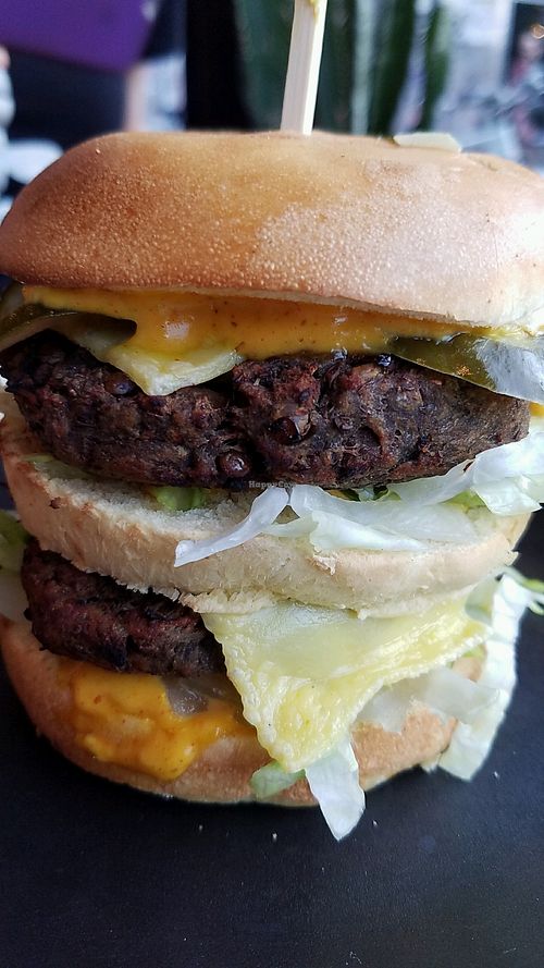 big mac at Vegie Bar in Fitzroy