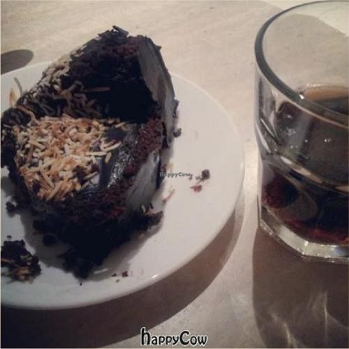 Choccie cake.. Heaven! at Vegie Bar in Fitzroy