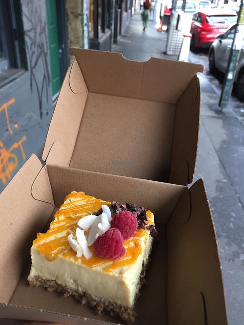 Vegan Tropical Cheezcake at Vegie Bar in Fitzroy