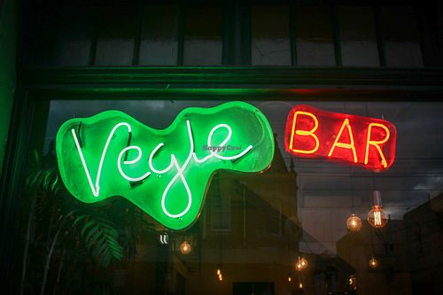 sign at Vegie Bar in Fitzroy