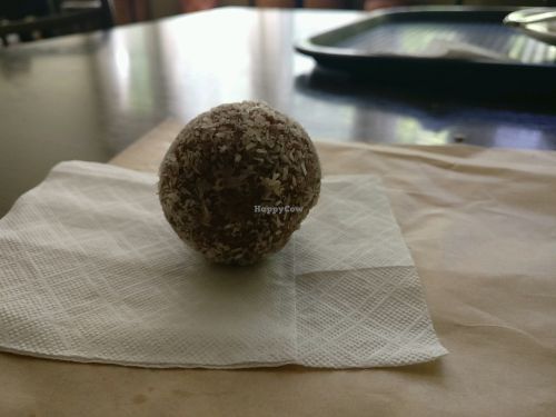 choc balls, can get as part of the vegan platter at Gopals in Melbourne