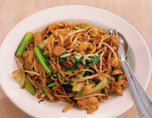 Vegan Udon Noodles with Mock Chicken - 11.50$  at Utopia in Northbridge