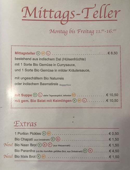 Spicy Spices menu at Bio Bistro Spicy Spices in Salzburg