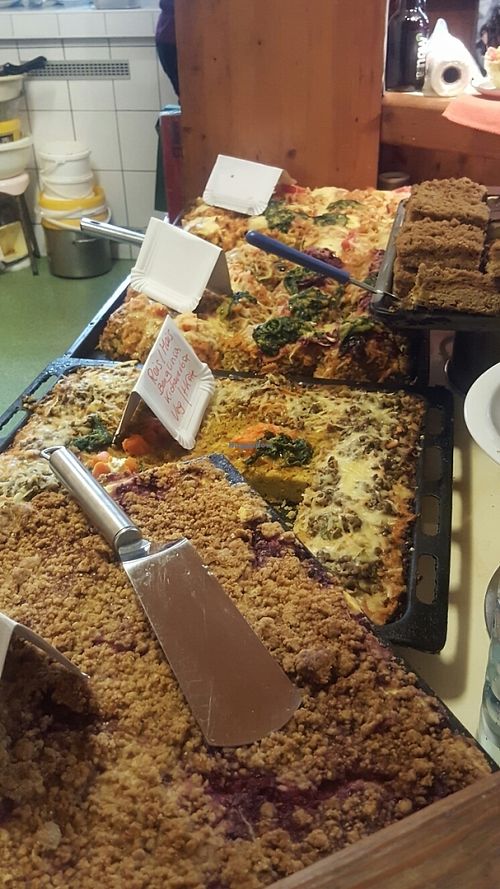 cakes and casserole  at Regenbogen Reformhaus in Vienna