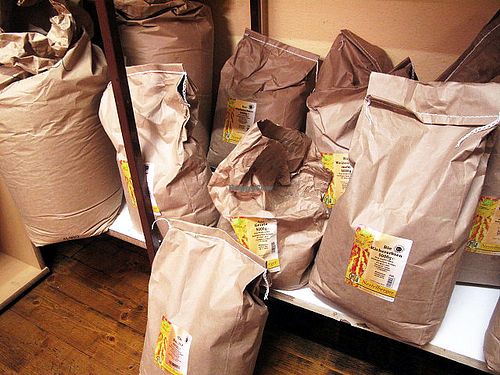 organic bulk food within the shop at Regenbogen Reformhaus in Vienna