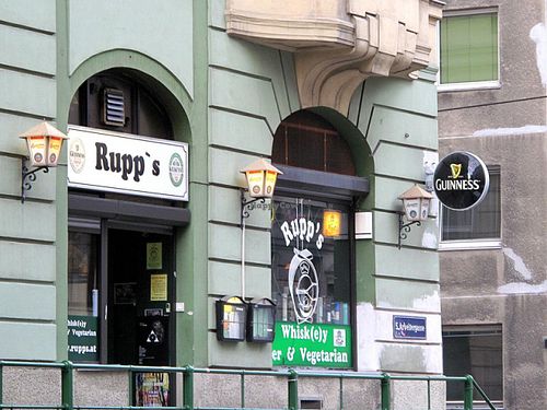 outside Rupp's on Arbeitergasse, 5th district at Rupp's Vegetarisches Pub   in Vienna