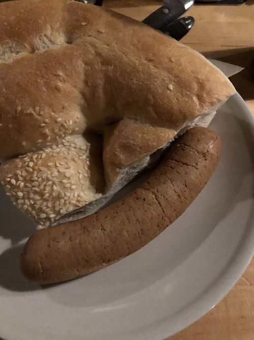 vegan bratwurst  at Rupp's Vegetarisches Pub   in Vienna