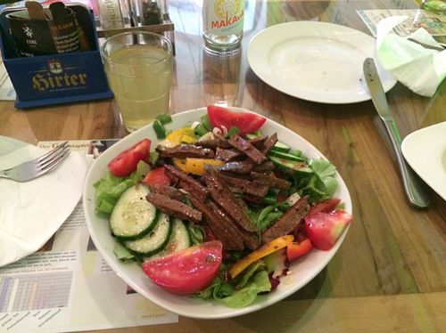 salad with seitan  at Bio Bar von Antun in Vienna