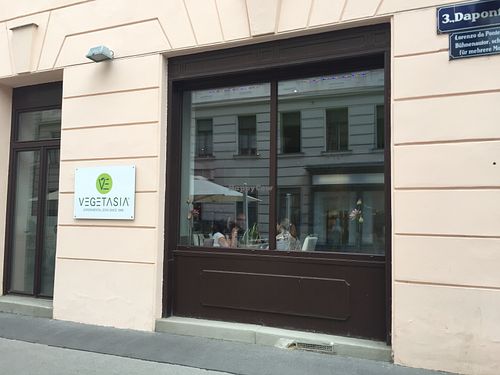 Outside  at Vegetasia in Vienna