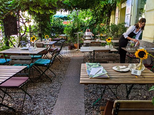 Outdoor seating at Hollerei at Hollerei in Vienna