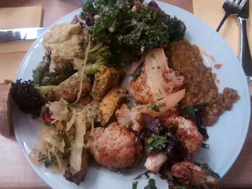 A plate from the buffet. It was a indian inspired buffet that evening. at Dolma in Brussels