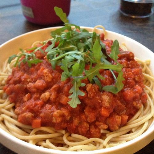 bolognese spaguetti at Greenway in Ghent