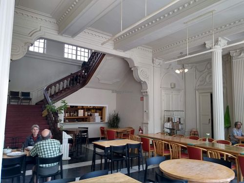 Interior decor of Lekker: you can see some of the features of this beautiful old building. The upstairs is not part of the restaurant. at Lekker GEC in Ghent