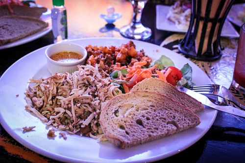 scrambled tofu - brunch menu at Radost FX Cafe in Prague