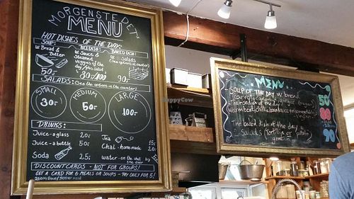 menu board at Morgenstedet in Copenhagen