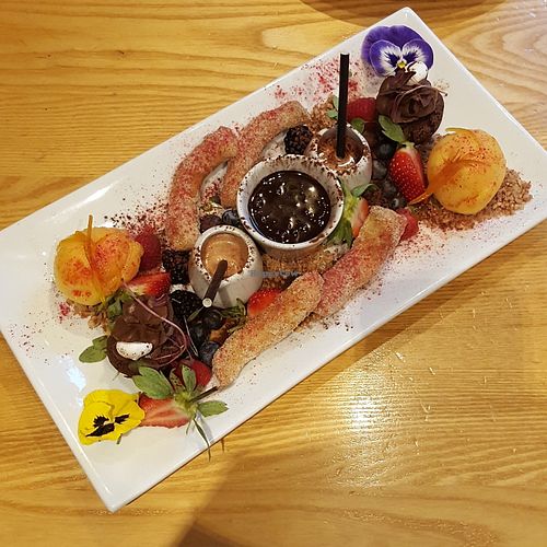 Chocoholic dessert to share (vegan option) at Terre a Terre in Brighton