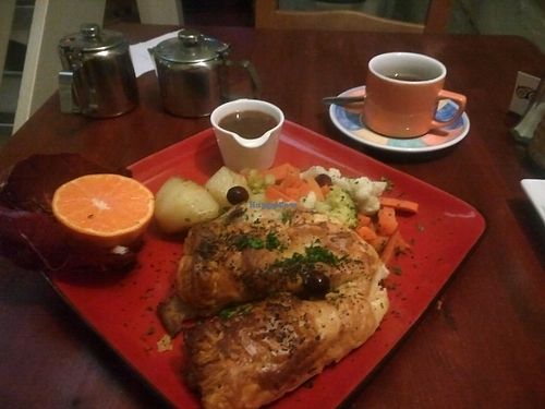 Christmas dish at Rainbow Vegetarian Cafe in Cambridge