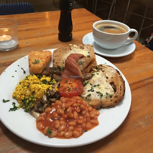vegan breakfast  at Alley Cafe Bar in Nottingham