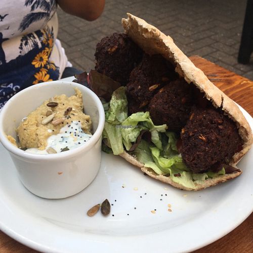 Falafel sandwich at Alley Cafe Bar in Nottingham