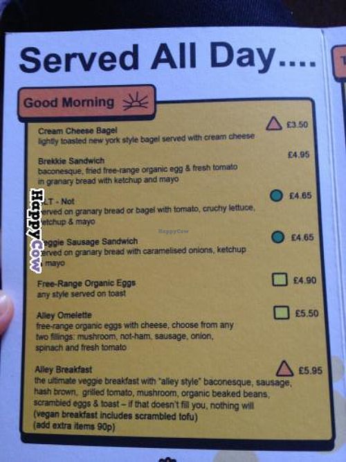 Served all day at Alley Cafe Bar in Nottingham