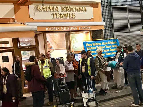 outside at Govinda's in London