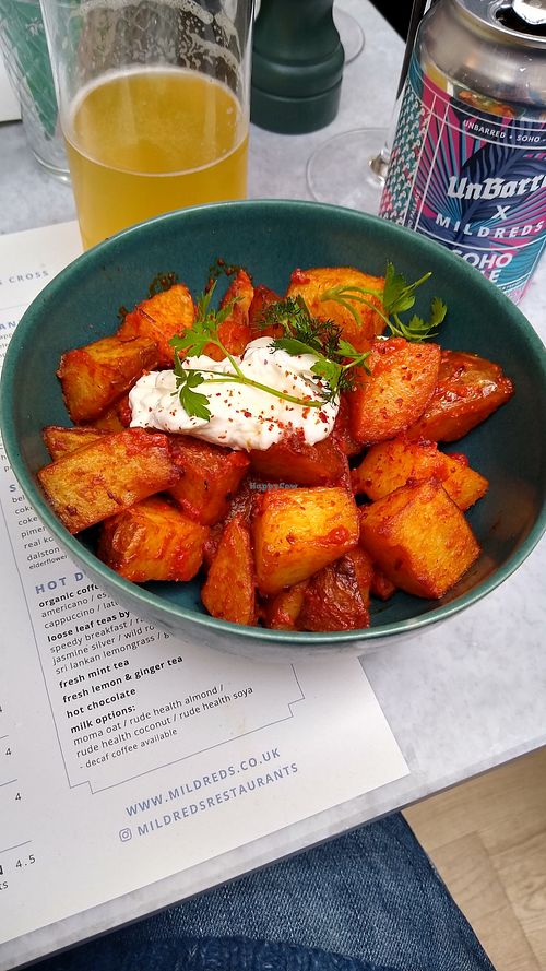 Harissa Patatas Bravas at Mildreds - Soho in London