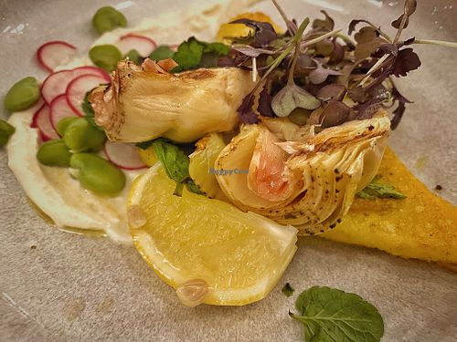 Roman Artichokes (and polenta)   at Mildreds - Soho in London