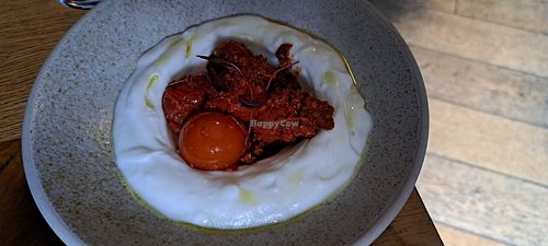 Whipped feta and tomatoes at Mildreds - Soho in London