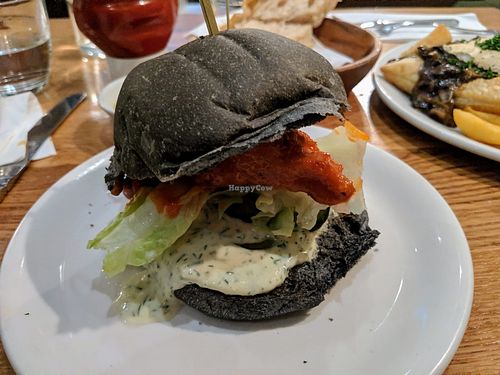 Buffalo burger at Mildreds - Soho in London