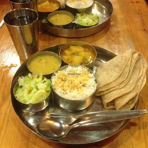 Thali of the day at Diwana Bhel Poori House in North West London