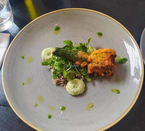 Vegan Crispy Courgette Flower at The Gate - Hammersmith in West London