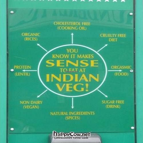 One of the many cheerfully tacky signs at Indian Veg! at Indian Veg Bhelpoori House in North London